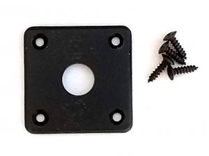 ELECTRIC GUITAR BLACK PLASTIC JACK PLATE